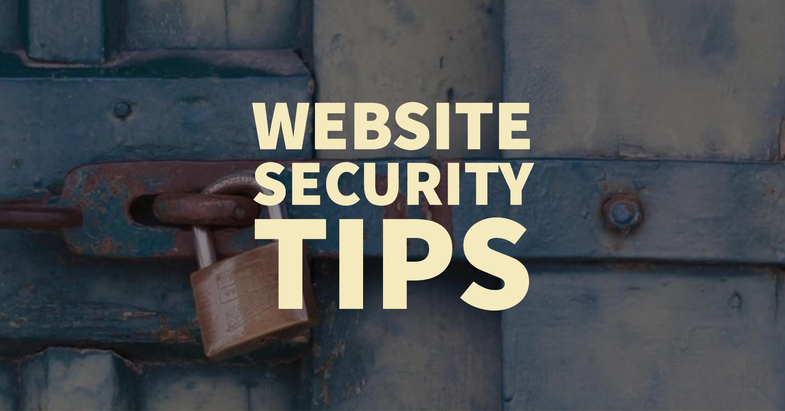 Website Security Tips